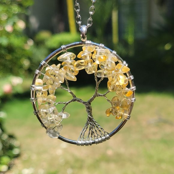 Citrine Tree of Life Pendant - Picture 1 of 2